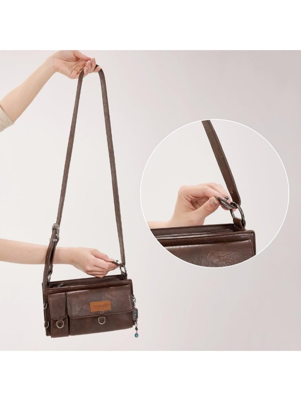 Y2K Small Shoulder Bag for Women | Western Style with Detachable Charms - Picture 6 of 9